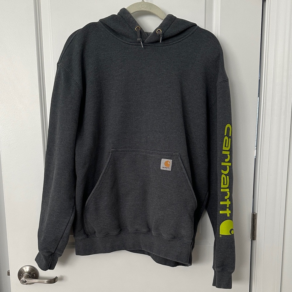 Men’s Carhartt Dark Gray Pullover Hoodie - Size L